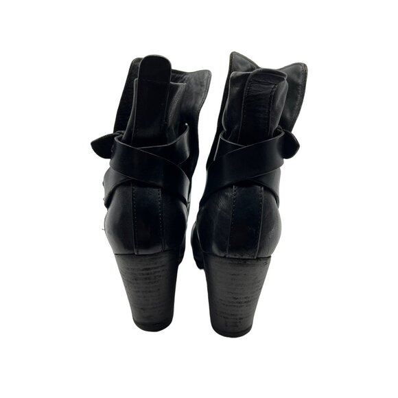 Rag & Bone Black Leather Kinsey Booties Ankle Boots Size 7.5 - Picture 5 of 9